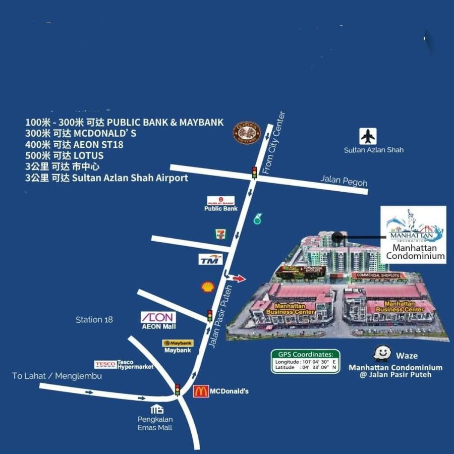Pangsapuri B3 Superb Poolview Manhattan Waterpark Ipoh4-8pax Netflix *